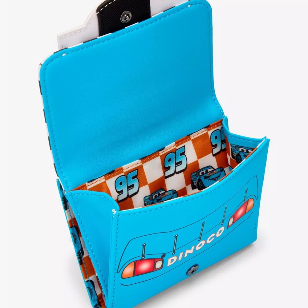 Loungefly Disney Pixar Cars Lightning McQueen Dinoco Checkered Wallet - Picture 5 of 5